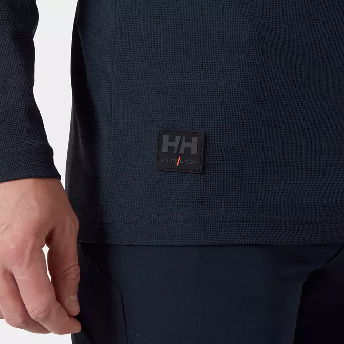 Helly Hansen Tech langermet T-skjorte, Navy, large image number 4