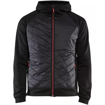 Blåkläder hybrid hoodie, Black/Red
