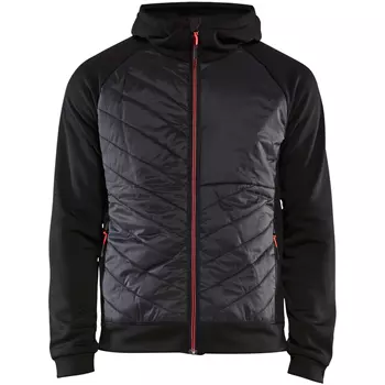Blåkläder hybrid hoodie, Black/Red