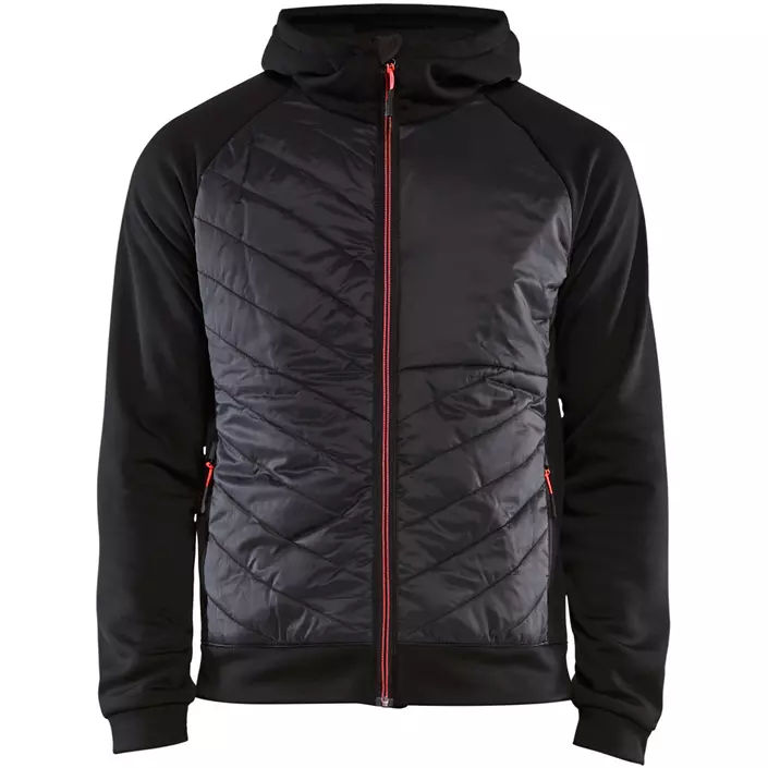 Blåkläder hybrid hoodie, Black/Red, large image number 0