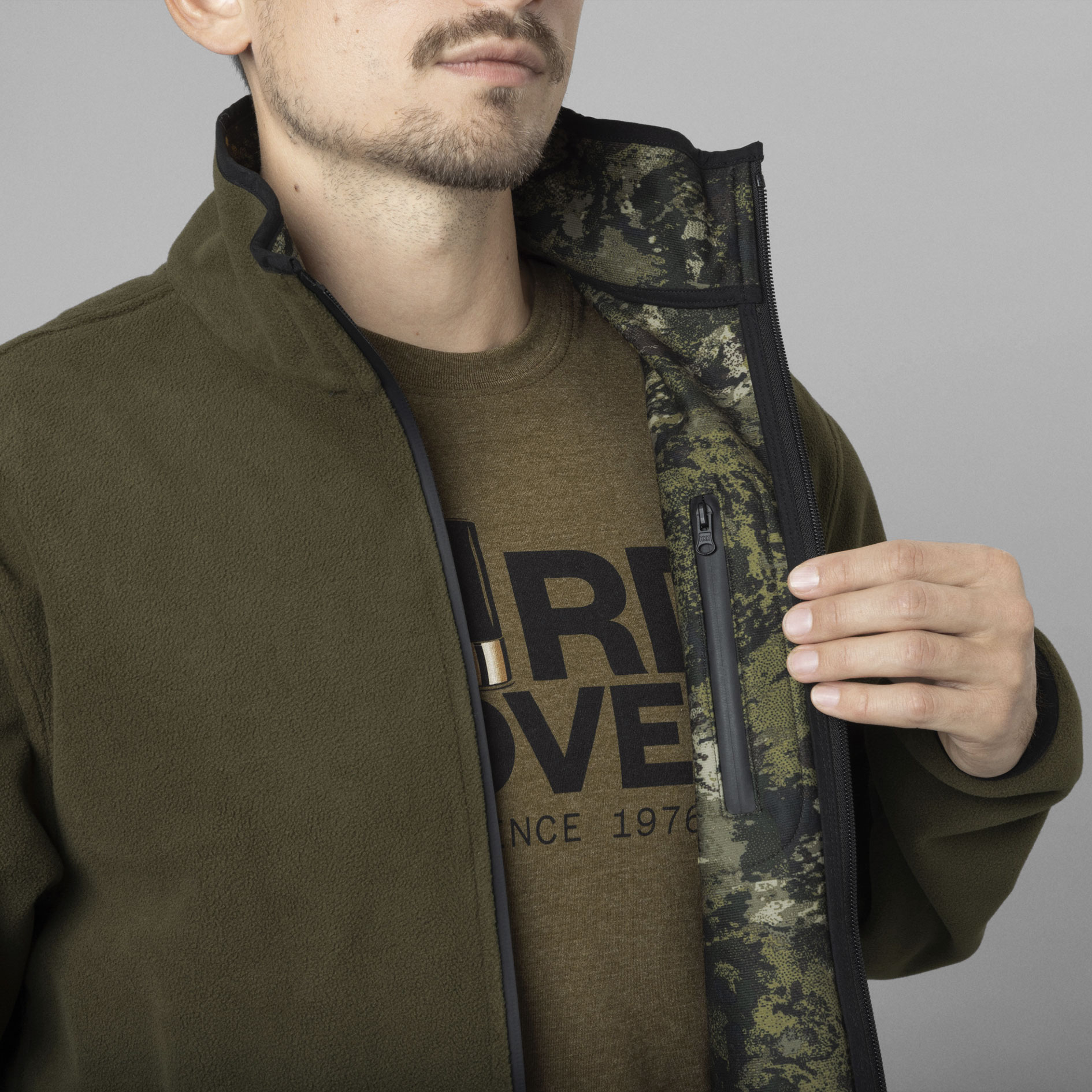 Seeland Rogue Fleece Wendejacke, Light pine/Invis green, large image number 5