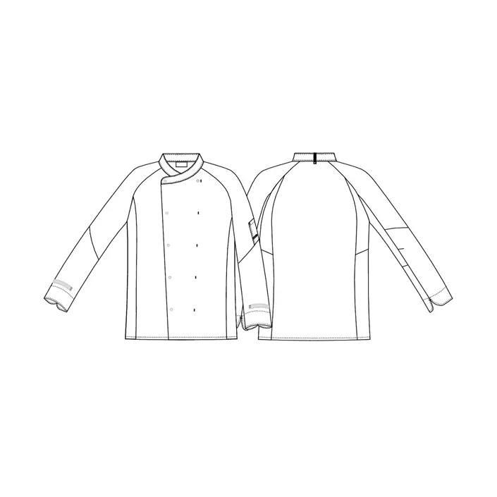 Kentaur unisex chefs-/serving jacket, Black, large image number 3