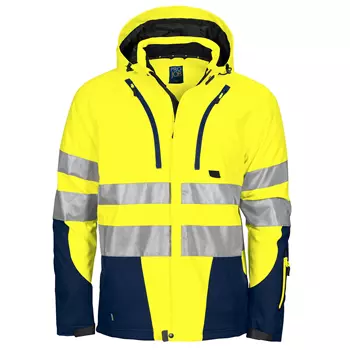 ProJob winter jacket 6420, Hi-Vis yellow/marine