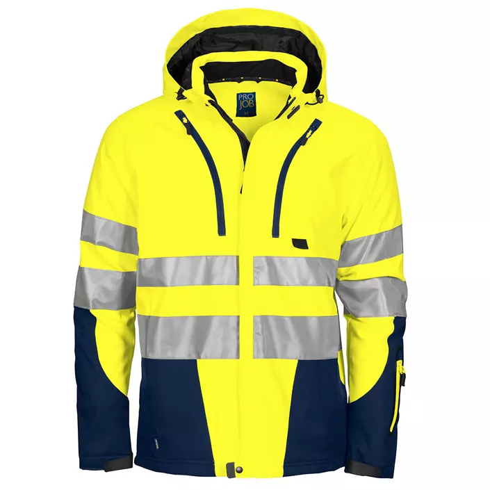 ProJob winter jacket 6420, Hi-Vis yellow/marine, large image number 0