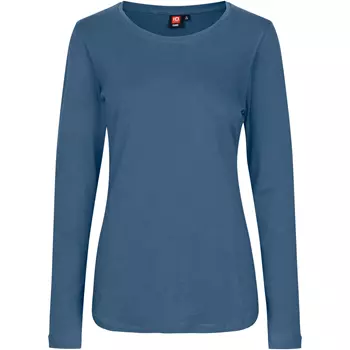 ID Interlock long-sleeved women's T-shirt, Indigo Blue