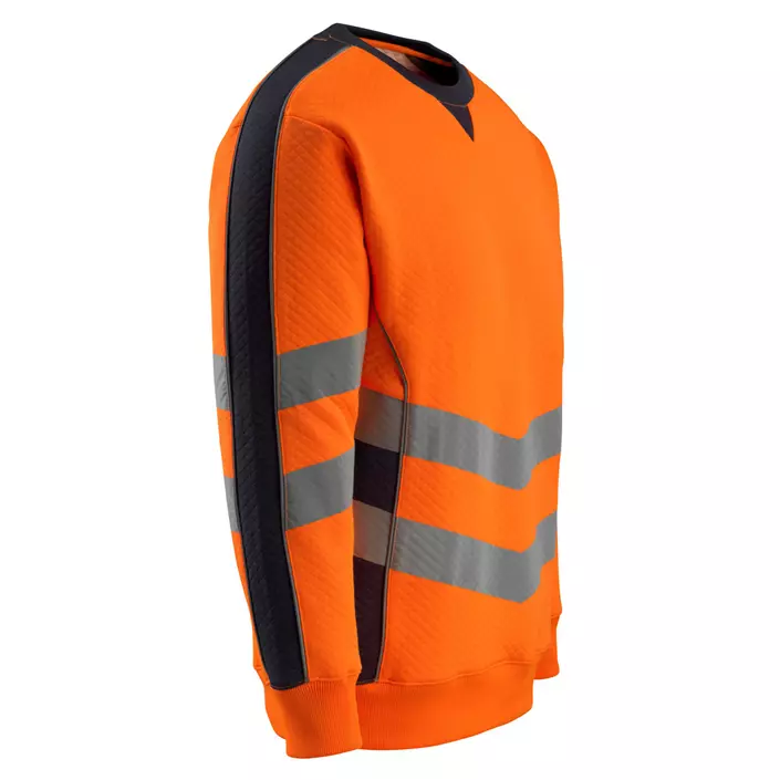 Mascot Safe Supreme Wigton collegetröja/sweatshirt, Varsel Orange/Mörk Marinblå, large image number 3