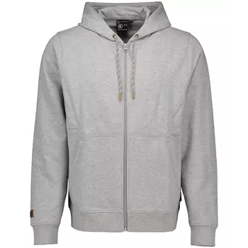 Westborn hoodie med dragkedja, Light Grey Melange