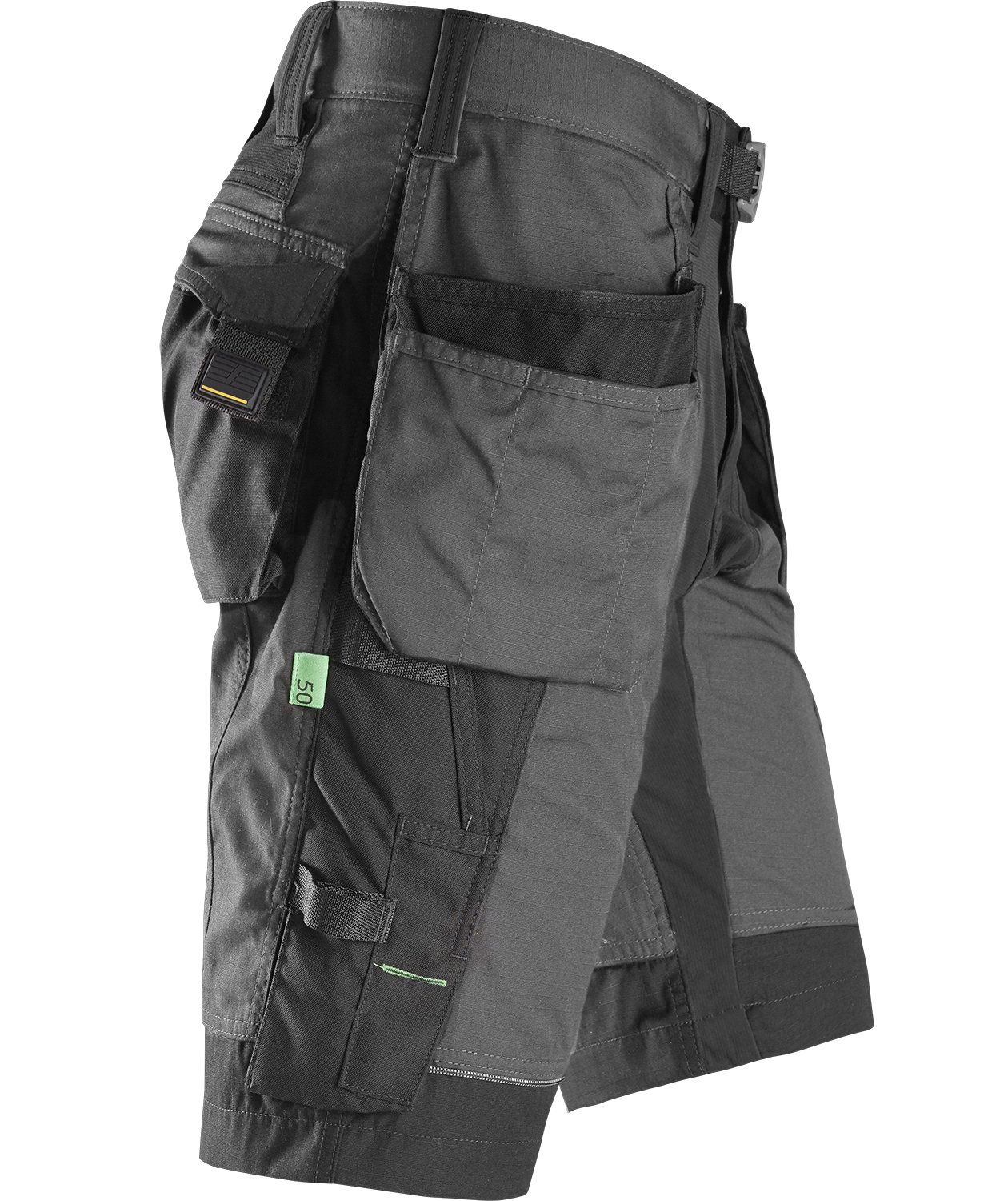 Snickers FlexiWork h&aring;ndv&aelig;rkershorts 6904, St&aring;lgr&aring;/Sort, large image number 3