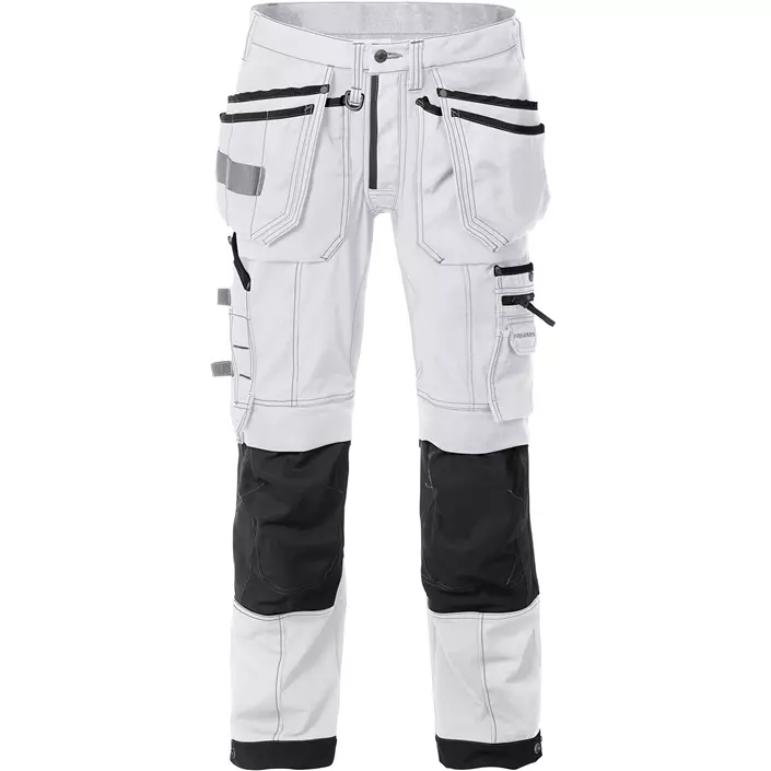 Fristads Gen Y craftsman trousers with stretch 2530 CYD, White/Black, large image number 0