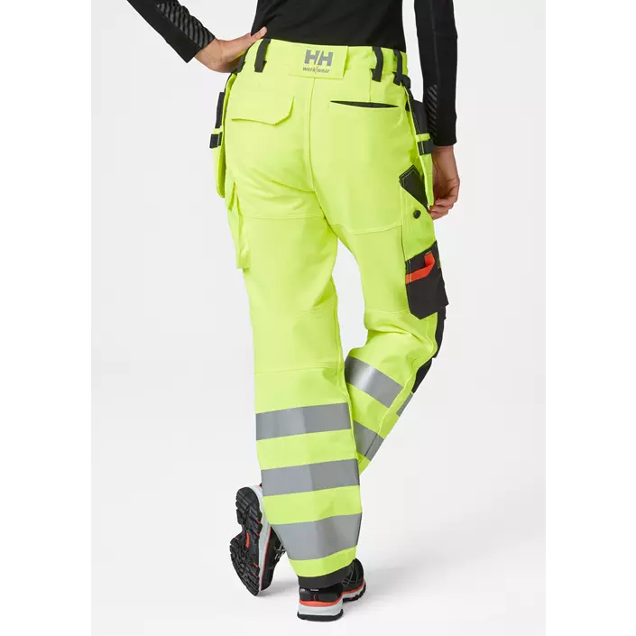 Helly Hansen Luna women's craftsman trousers full stretch, Hi-vis yellow/charcoal, large image number 3