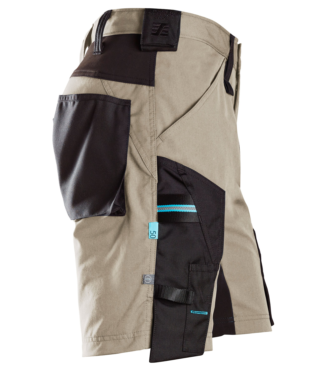 Snickers LiteWork 37.5&reg; arbetsshorts 6112, Khaki/Svart, large image number 2