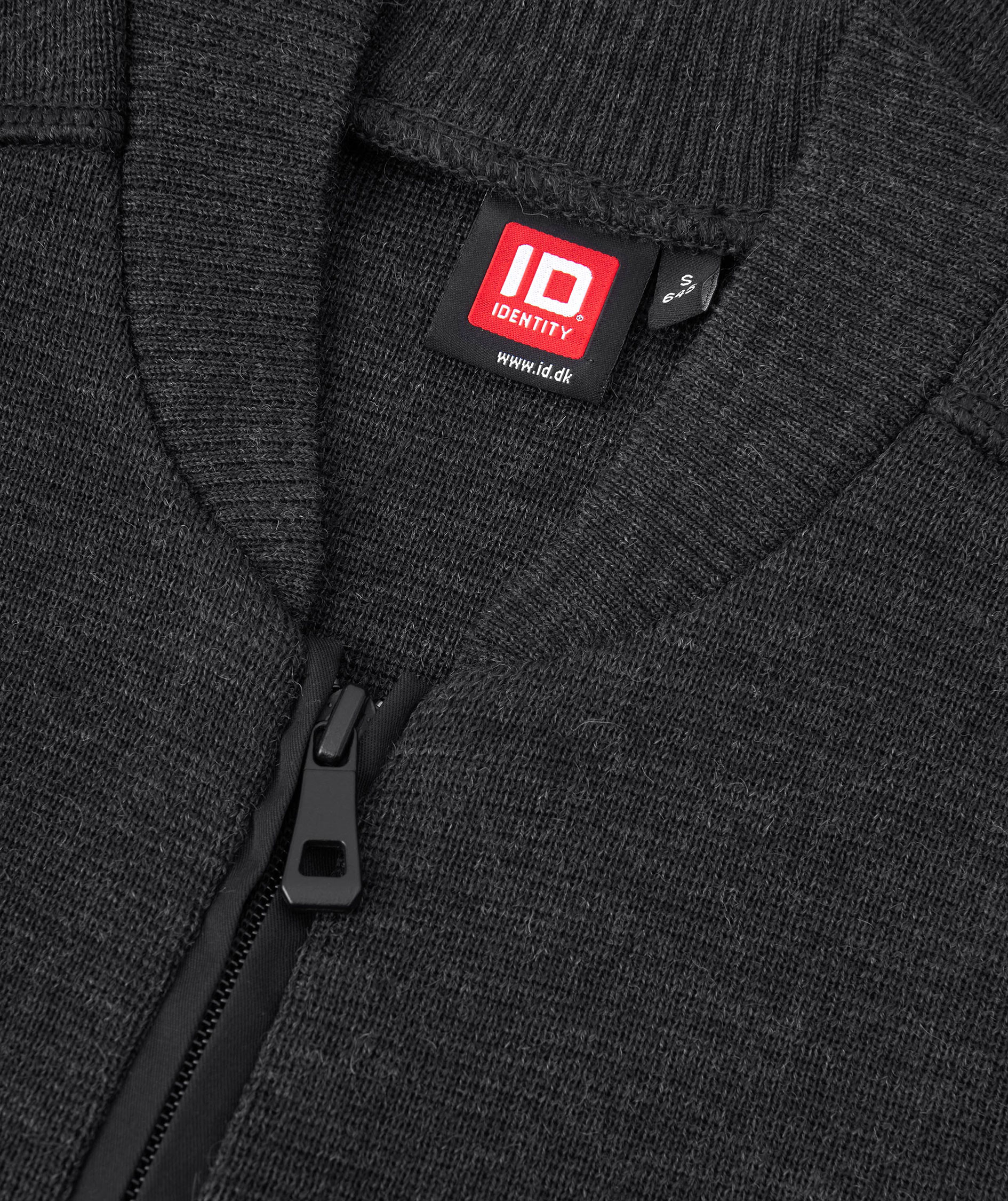 ID stickad cardigan dam, Antracit Grey Melerad, large image number 3