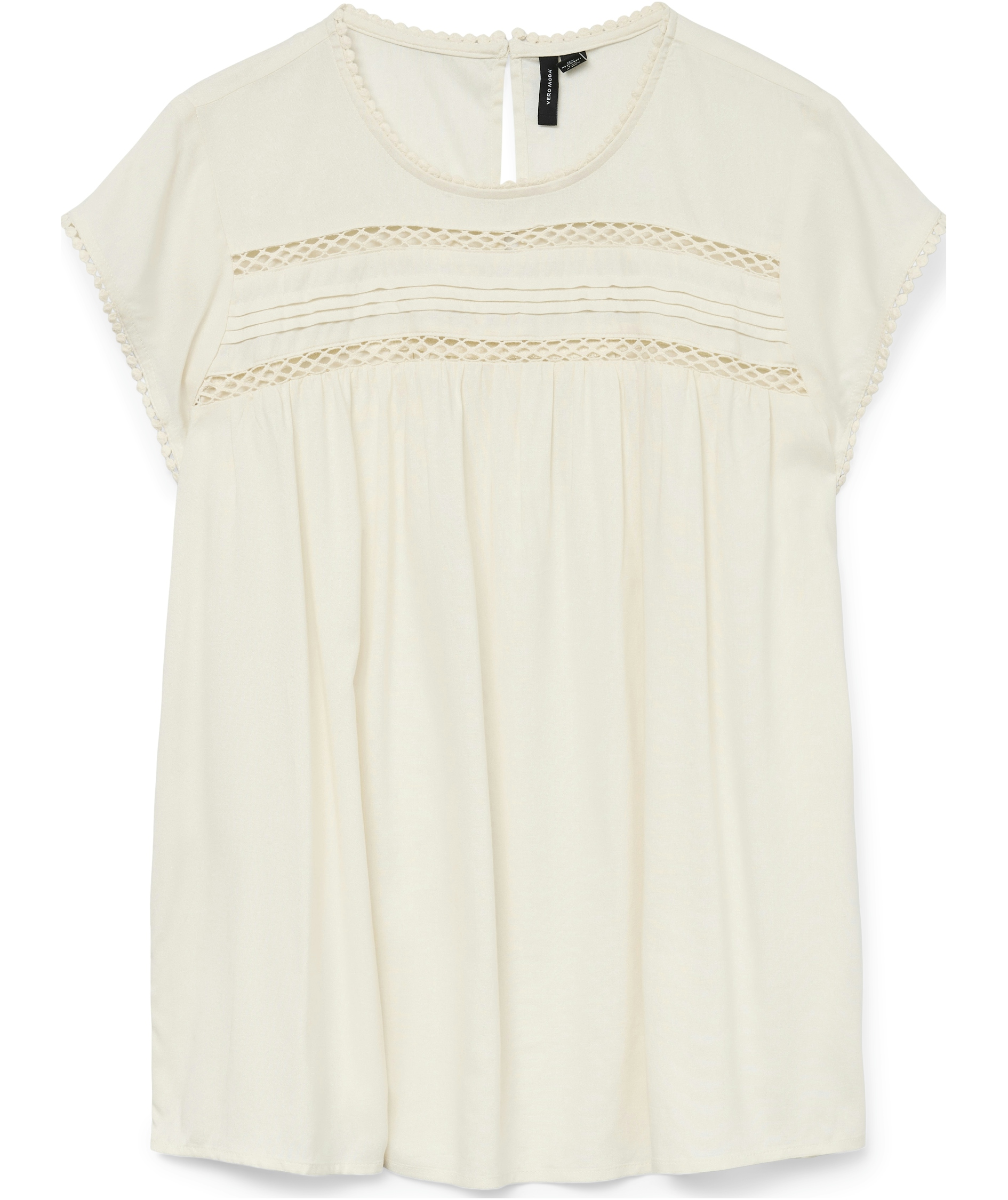 Vero Moda VMDEBBIE PLEAT women's blouse, Snow White, Snow White, swatch