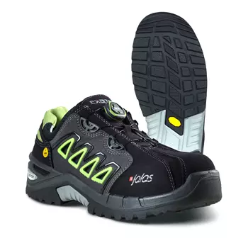Jalas 9538 Exalter Easyroll safety sandals S1P, Black/Green