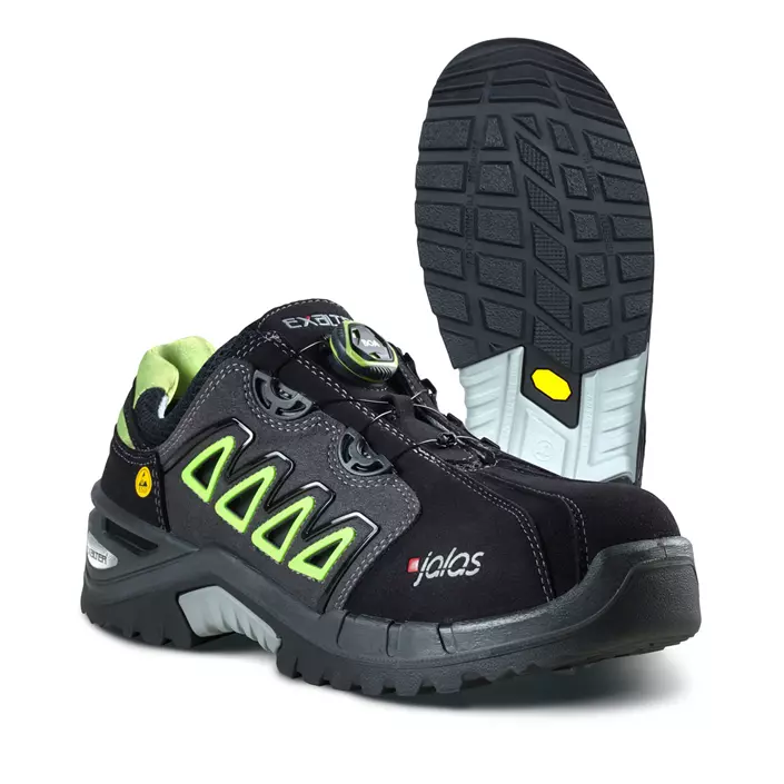 Jalas 9538 Exalter Easyroll safety sandals S1P, Black/Green, large image number 0