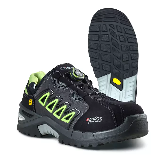 Jalas 9538 Exalter Easyroll safety sandals S1P, Black/Green, large image number 0