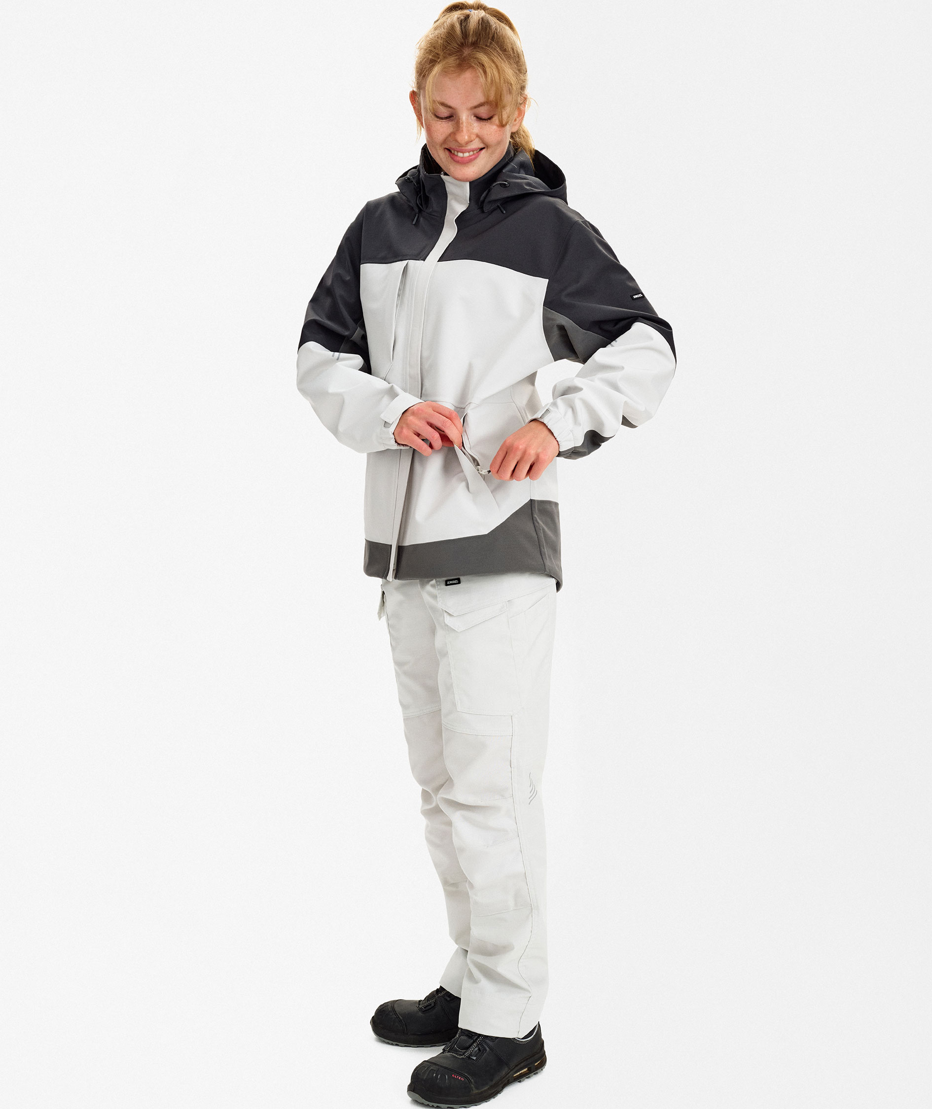 Engel Entire women's shell jacket, Bone White/Anthracite Grey, large image number 2