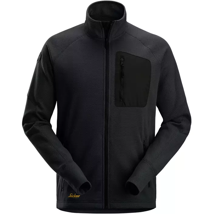 Snickers FlexiWork fleece cardigan 8042, Black, large image number 0