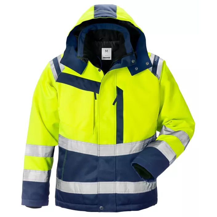 Fristads women's winter jacket 4143 PP, Hi-vis Yellow/Marine, large image number 0