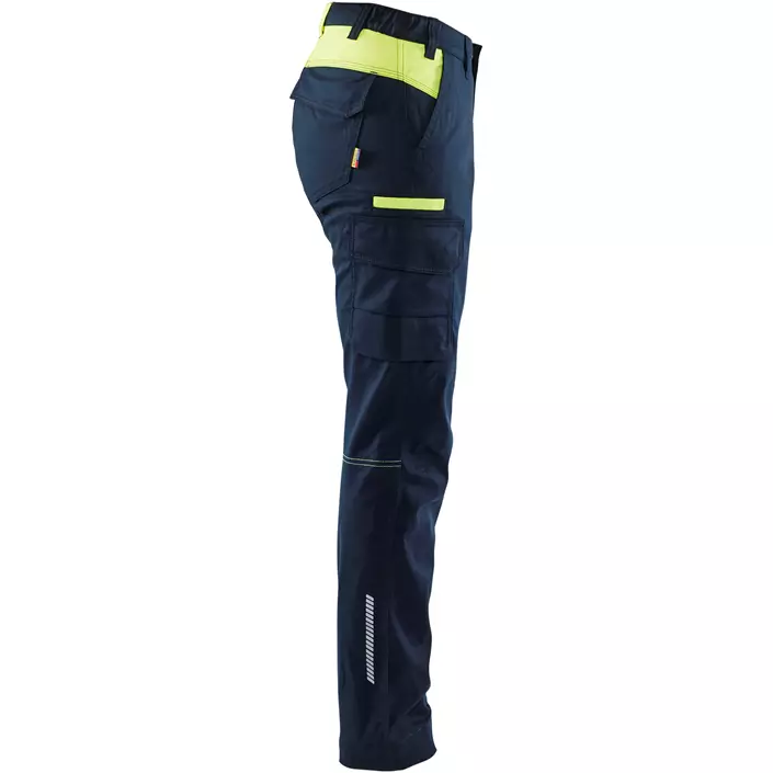 Blåkläder dame servicebukse, Mørk Marine/Hi-Vis Gul, large image number 3