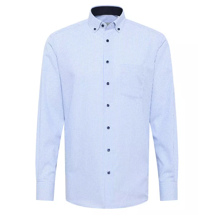 Eterna Poplin Modern fit skjorte, Light blue, large image number 0