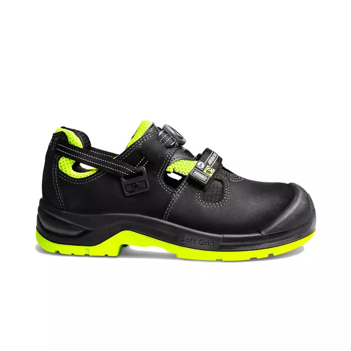Arbesko 929 safety shoes S1P, Black/Lime, large image number 0