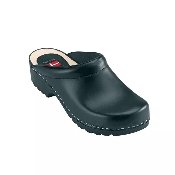 Euro-Dan PU-Wood clogs without heel cover, Black, large image number 0