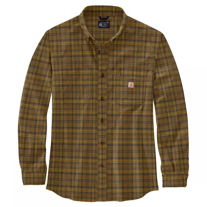 Carhartt Midweight Flannel skjorte, Oak Brown, large image number 0