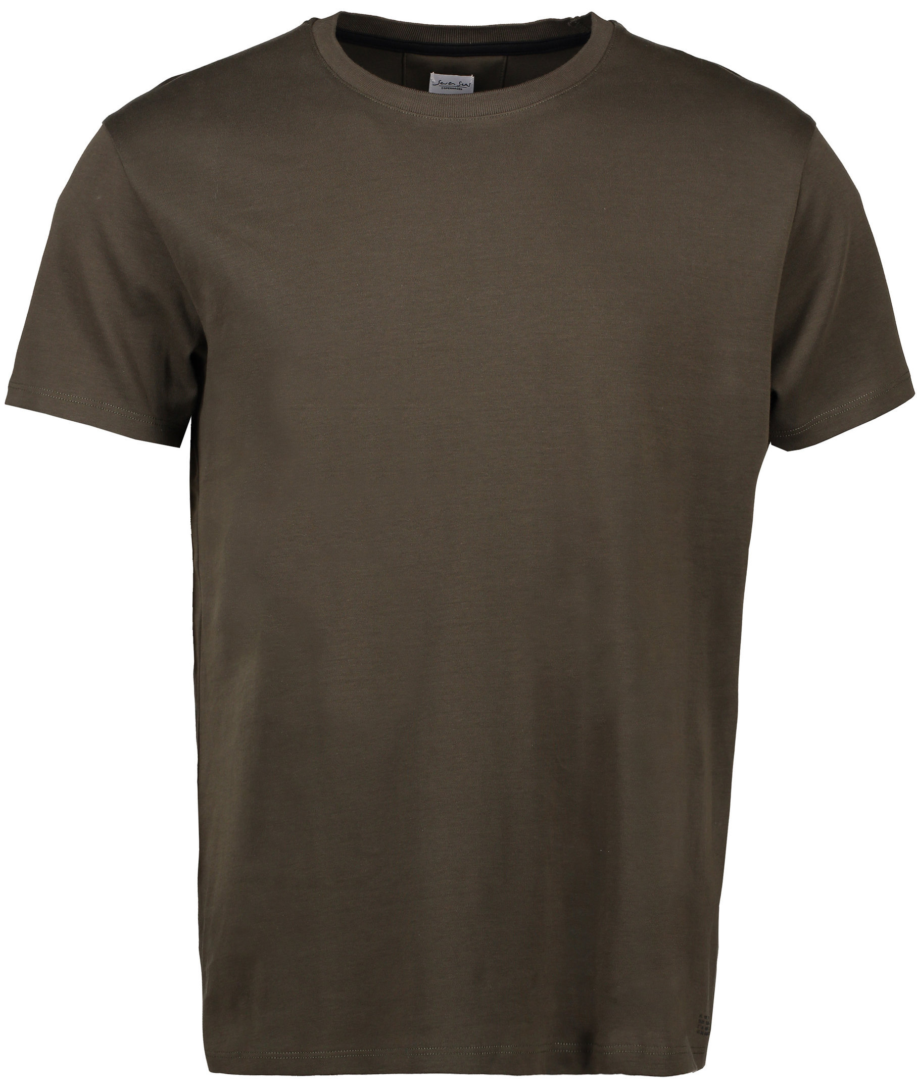 Seven Seas T-shirt med rund hals, Olive, Olive, swatch