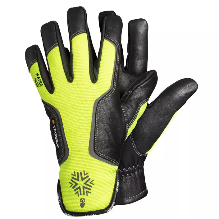Tegera 7798 winter gloves, Black/Hi-Vis Yellow, large image number 0