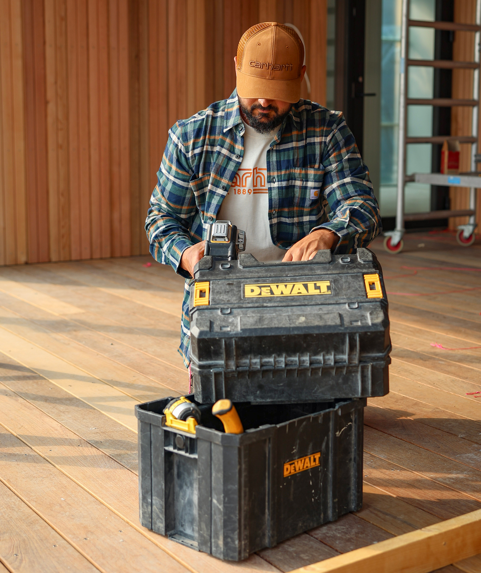 Carhartt flanellskjorta, Navy, large image number 4