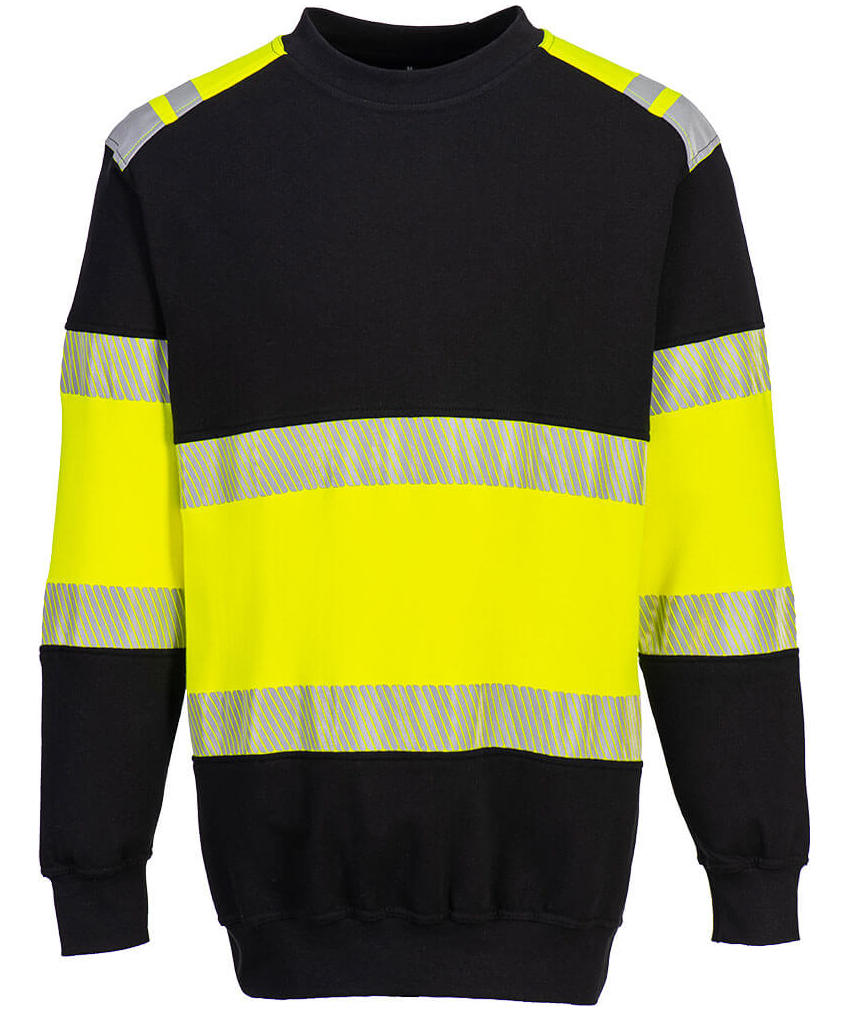 Portwest PW3 Modaflame sweatshirt, Hi-vis Yellow/Black, large image number 0