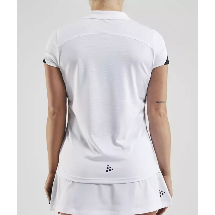 Craft Pro Control Impact Damen Poloshirt, White/black, large image number 2