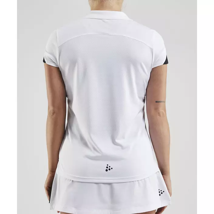 Craft Pro Control Impact dame polo T-shirt, White/black, large image number 2