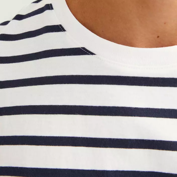 Jack & Jones JJEORGANIC Basic T-shirt, Cloud Dancer/Navy Blazer, large image number 3