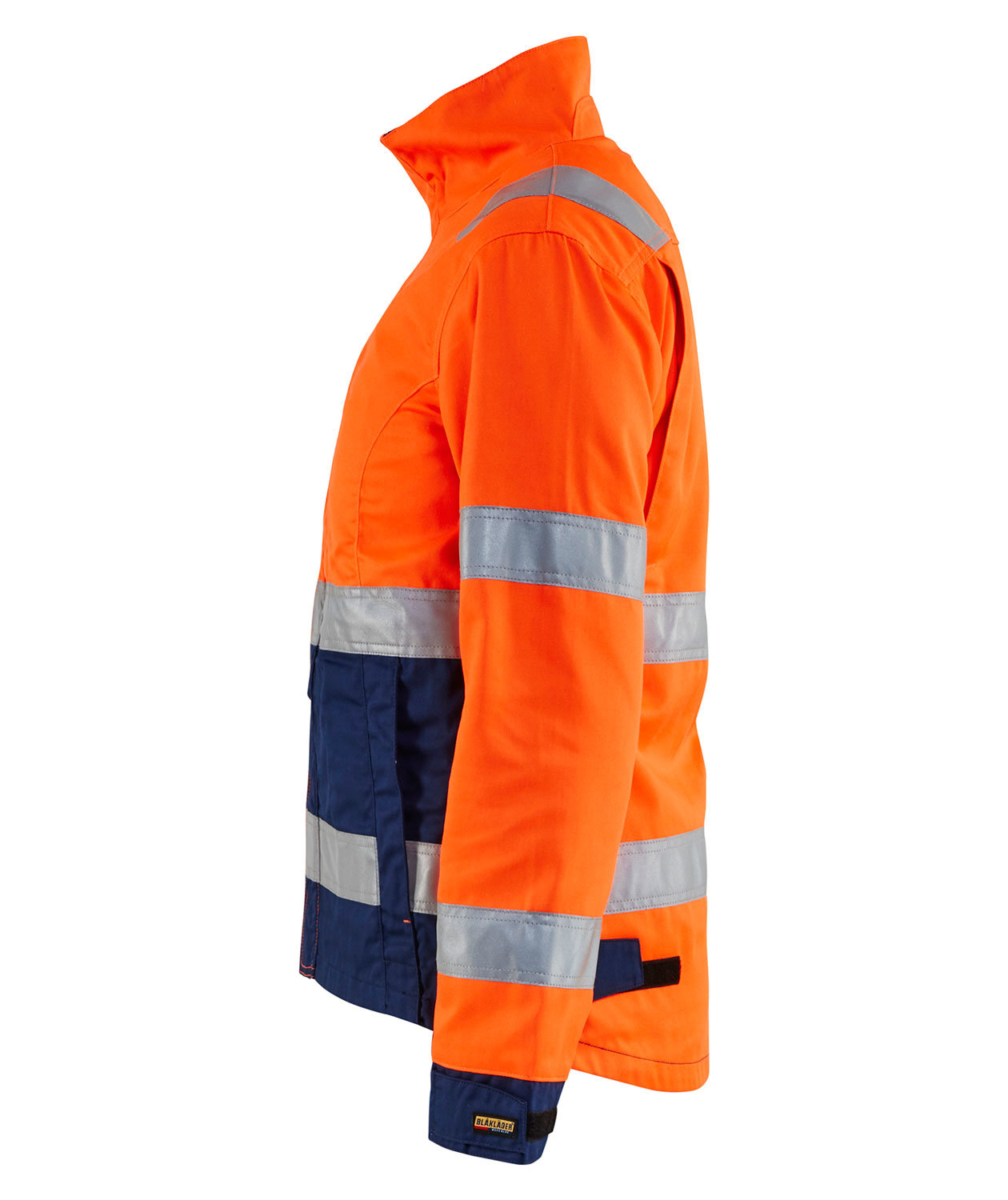 Bl&aring;kl&auml;der dame arbeidsjakke, Hi-vis Oransje/Marinebl&aring;, large image number 3