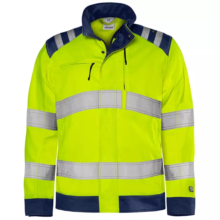 Fristads Green work jacket 4067 GPLU, Hi-Vis yellow/marine, large image number 0