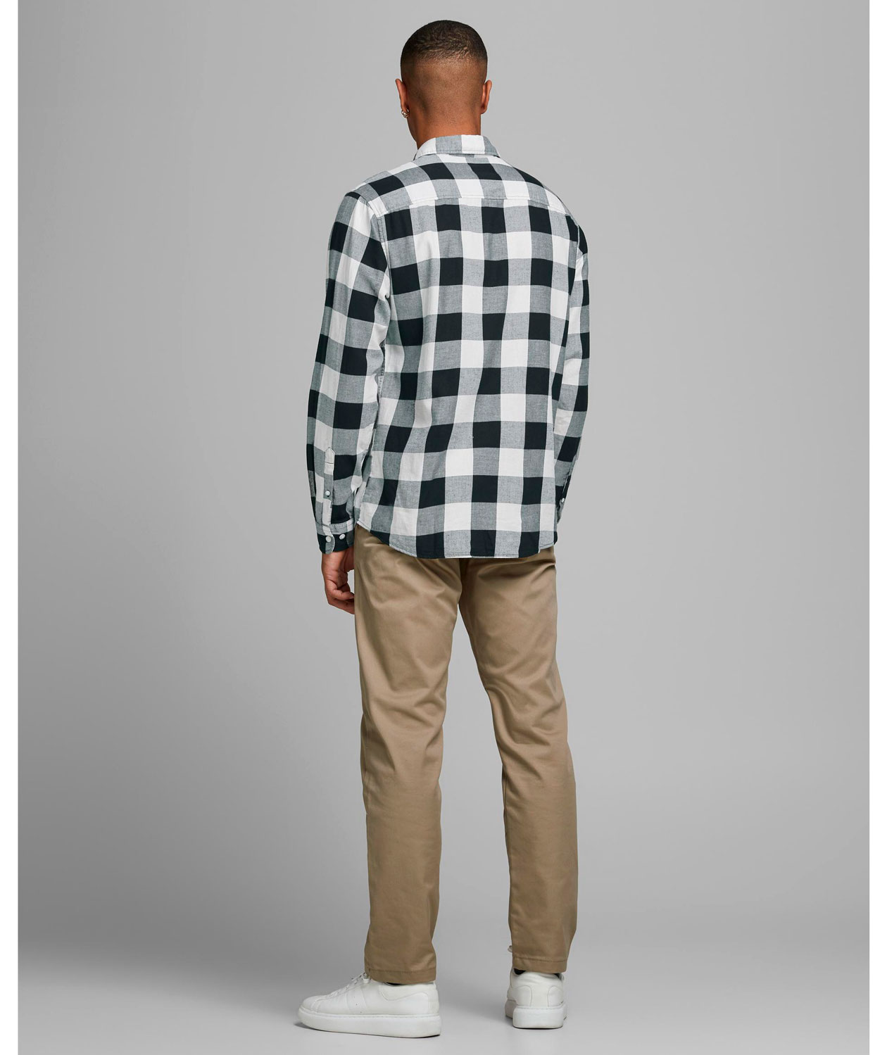 Jack & Jones JJEGINGHAM Slim fit lumberjack shirt, Whisper White, large image number 2