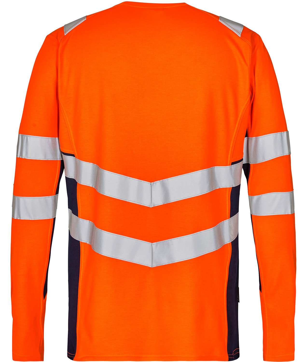 Engel Safety langermet T-skjorte, Orange/Blue Ink, large image number 1