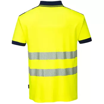 Portwest PW3 polo shirt, Hi-Vis Yellow/Dark Marine