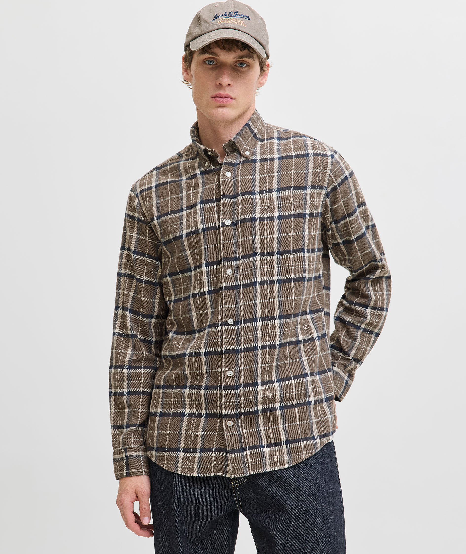 Jack & Jones JJECLASSIC flannel shirt, Otter