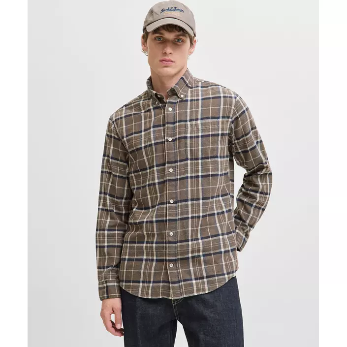 Jack & Jones JJECLASSIC flannelskjorte, Otter, large image number 1