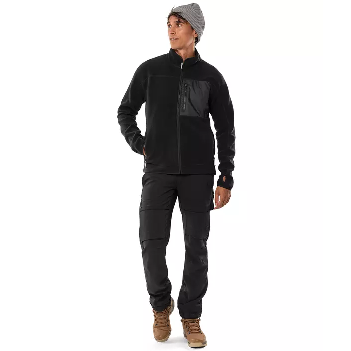 Fristads Argon fibre pile jacket, Black, large image number 1