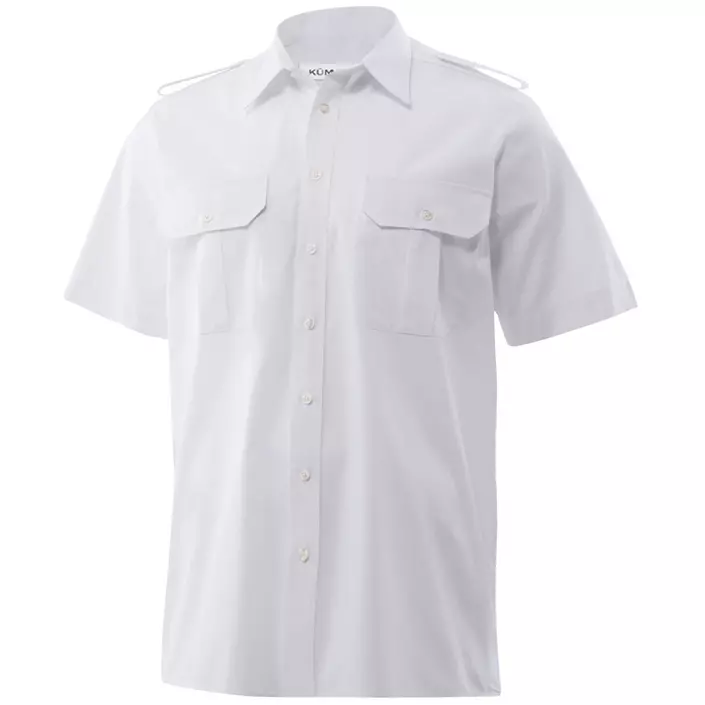 Kümmel Howard Classic fit kortärmad pilotskjorta, Vit, large image number 0