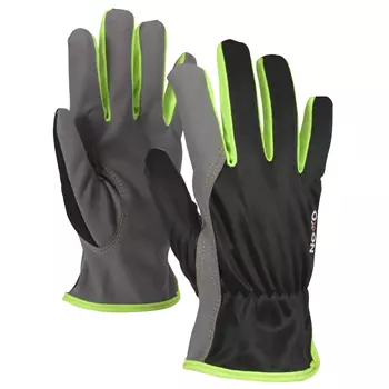 OX-ON Extreme Basic 4000 work gloves, Black/Grey/Hi-Vis Yellow
