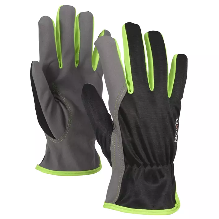 OX-ON Extreme Basic 4000 work gloves, Black/Grey/Hi-Vis Yellow, large image number 0