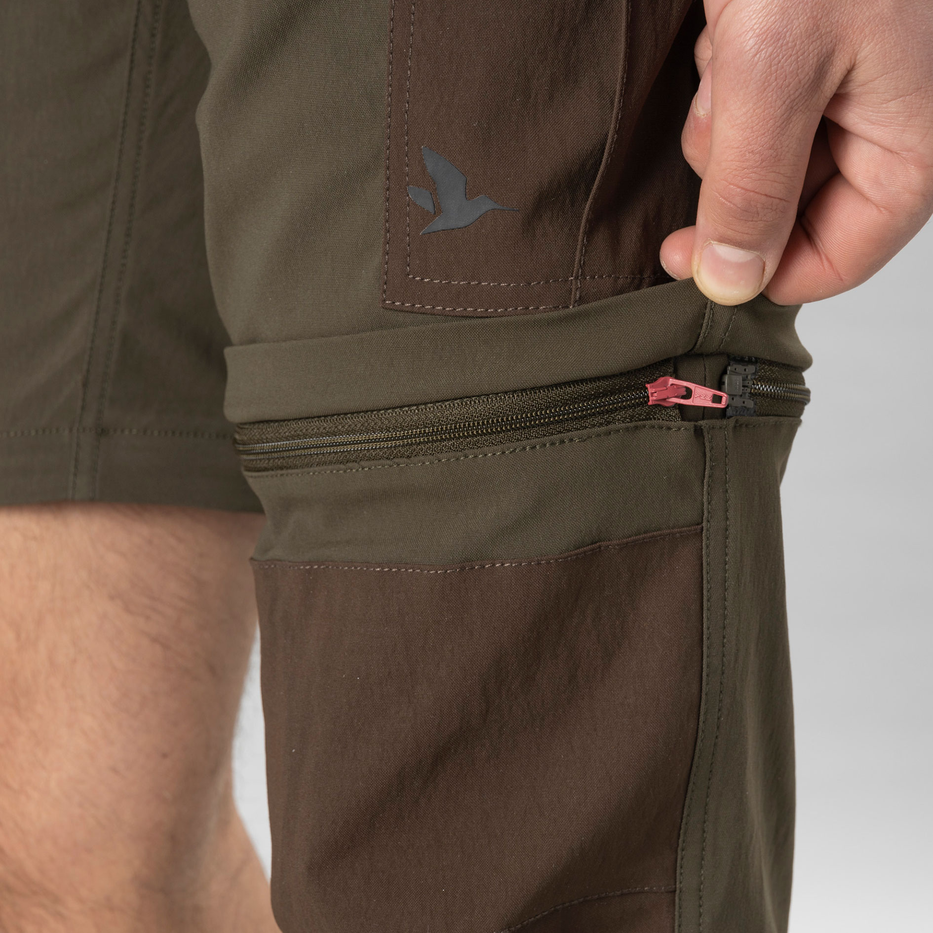 Seeland Birch Zip-off trousers, Pine Green/Demitasse Brown, large image number 7