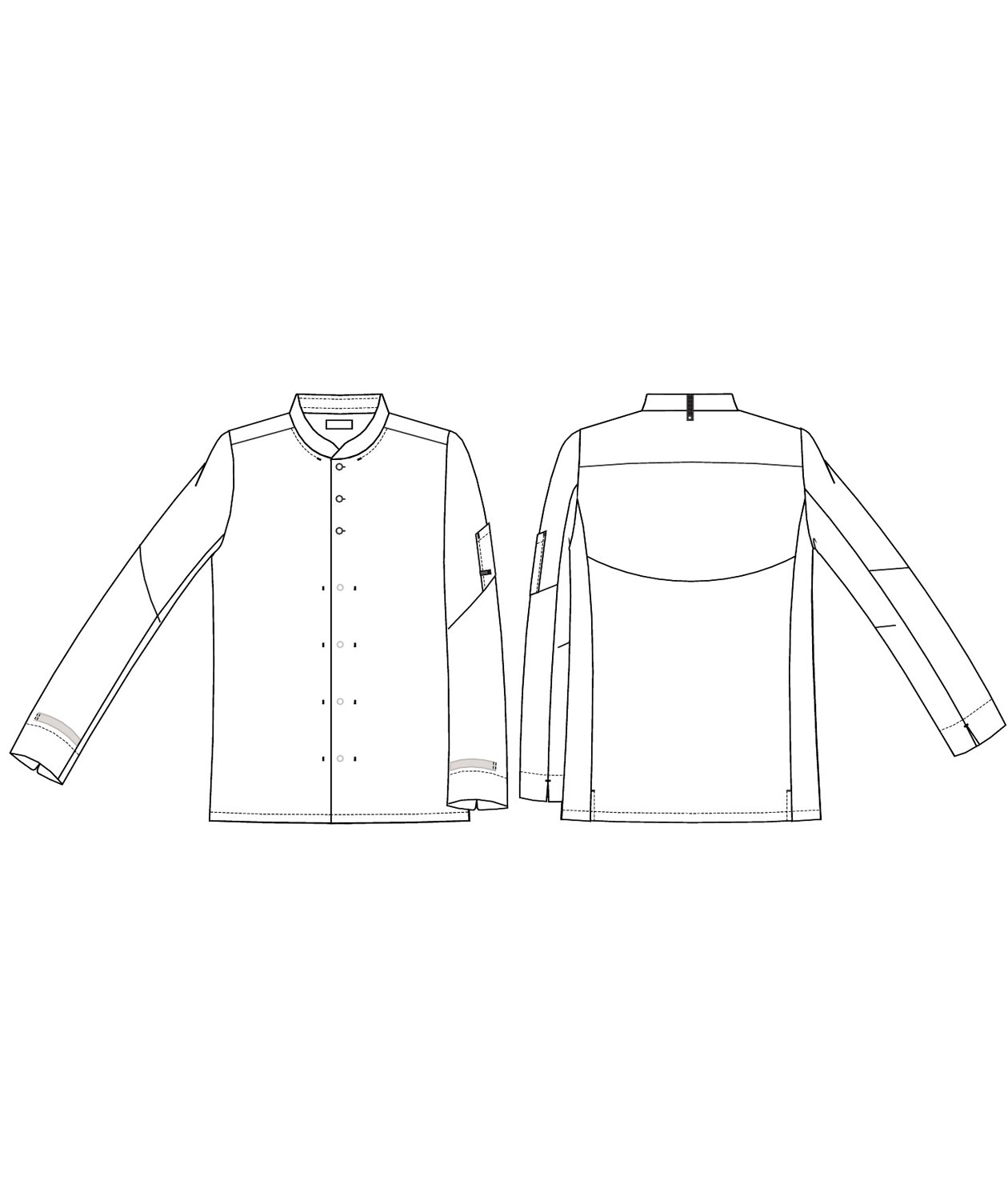 Kentaur kokke-/servit&oslash;rjakke, Hvit, large image number 5