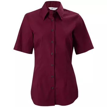 Kümmel Kate Classic fit women's short-sleeved poplin shirt, Burgundy