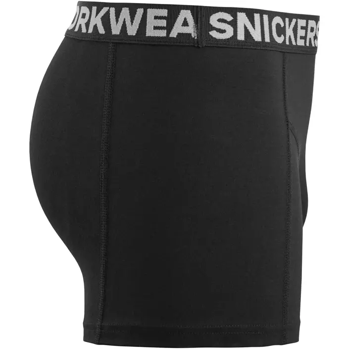 Snickers 2-pak Boxershorts, Black/Black, large image number 3